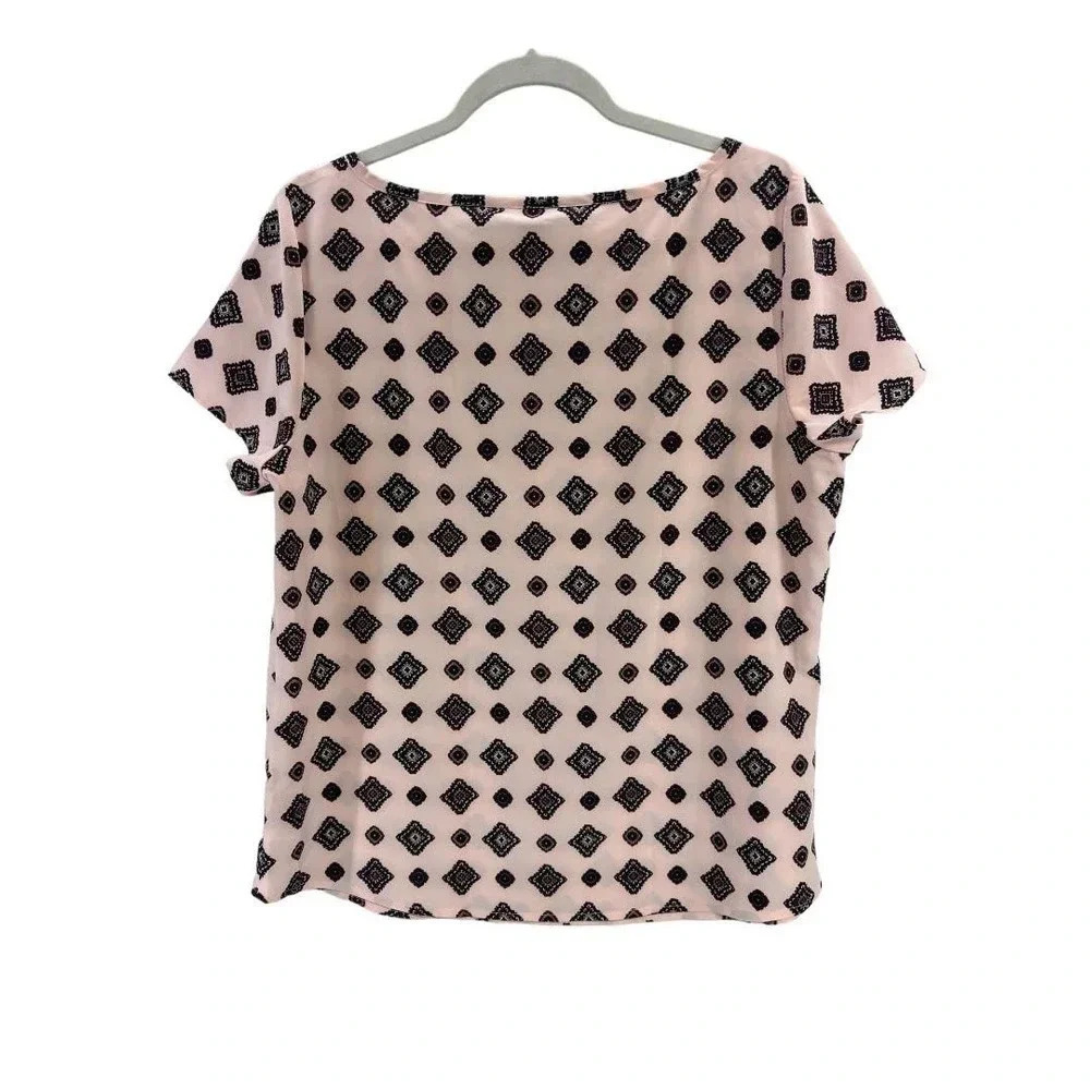 Lands End Multicolor‎ Unique Patterned Women's Blouse Size 14